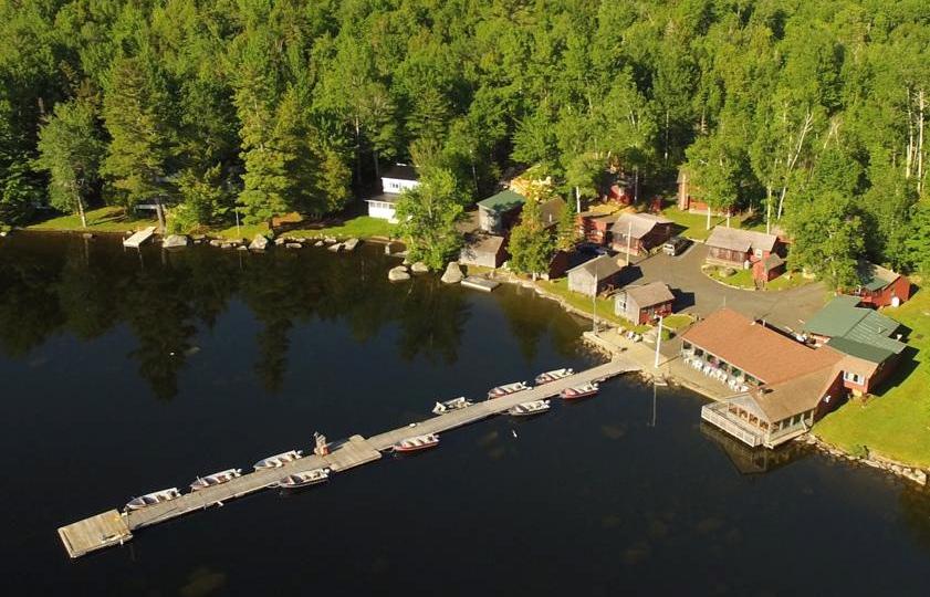 drone shot of Lodge