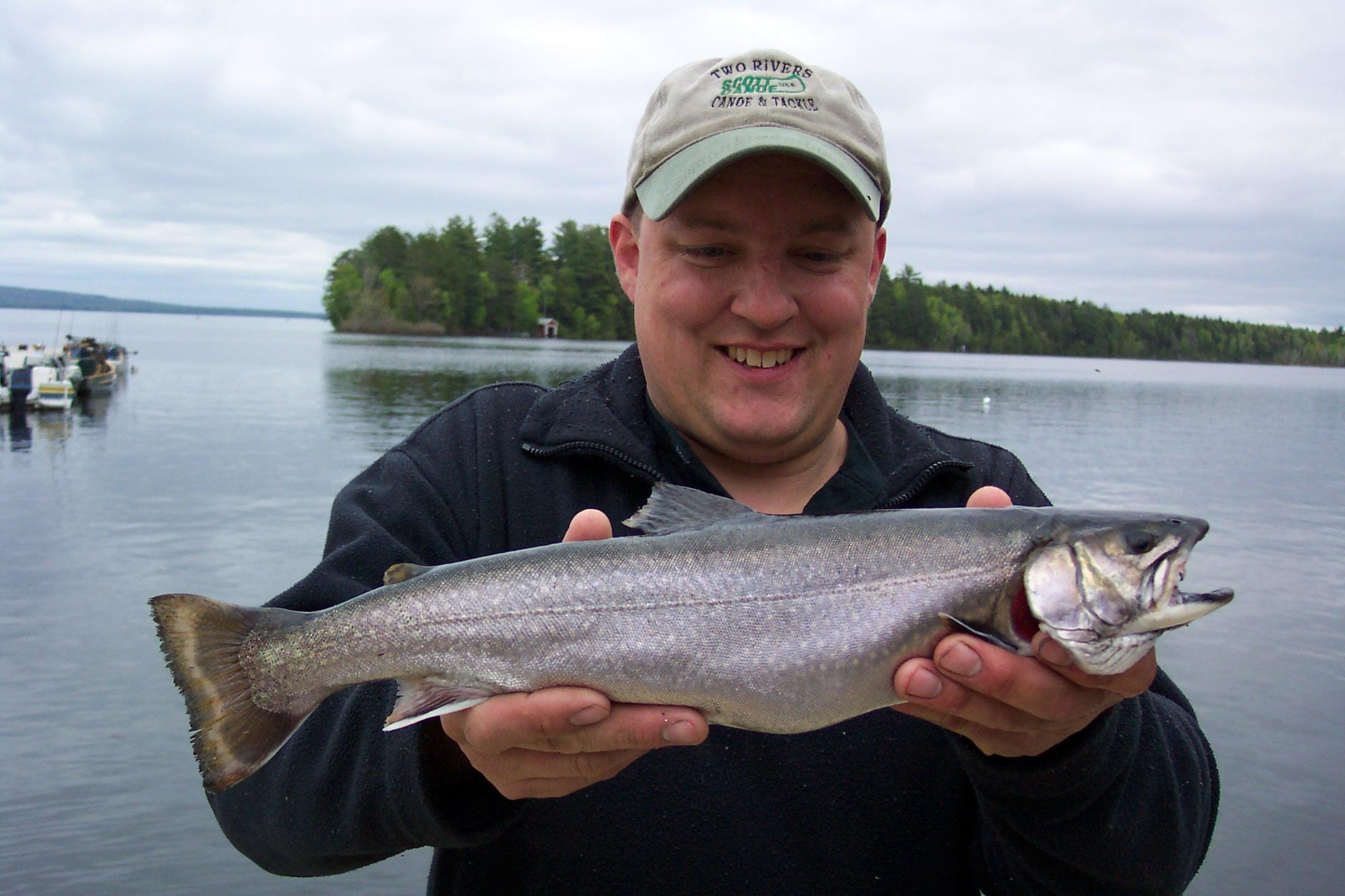 Guy with Brook trout