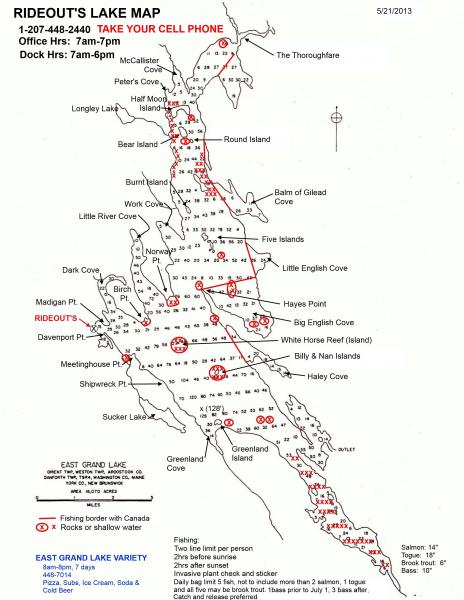 East Grand Lake Map