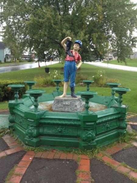 Boy and the Boot statue - Houlton, Maine