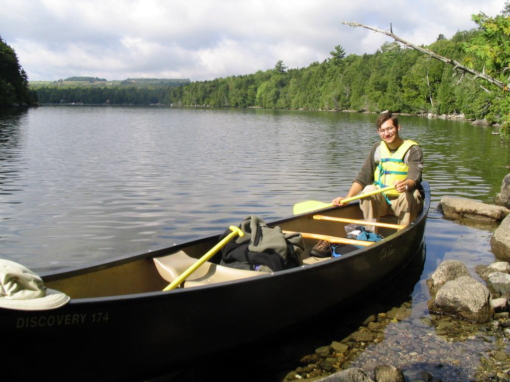 guy in canoe