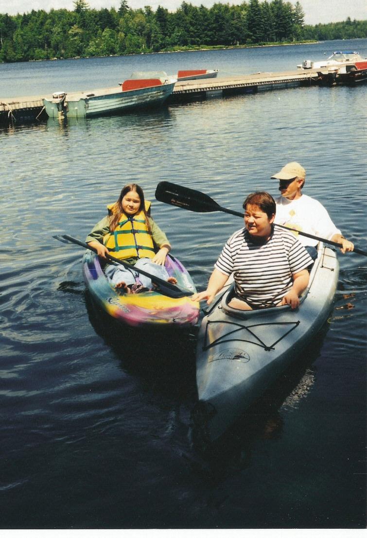 Linda in kayak